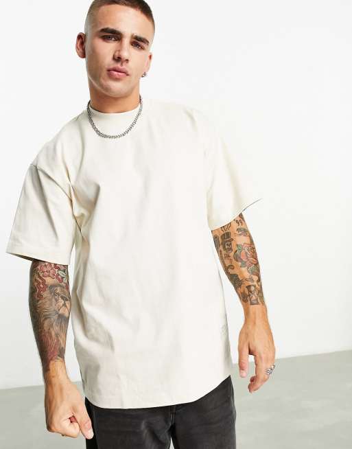 Drop Shoulder White T-shirt