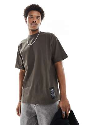 Miller oversized fit T-shirt in dark cedar brown