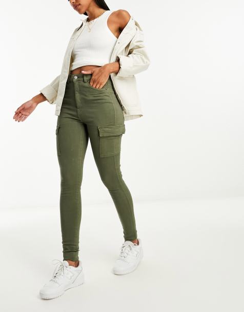 Dr Denim Bella cargo pants in khaki