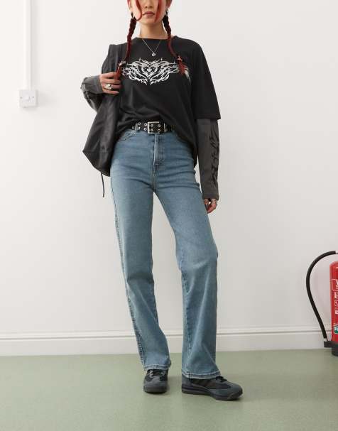 Dr. Denim – Moxy – Gerade geschnittene Jeans in Cape Mid Dirt Used - view 1
