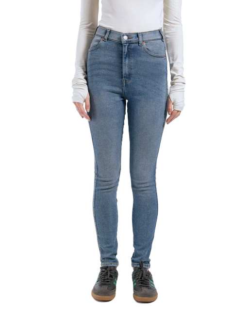 Dr Denim Moxy high skinny jeans in blue, 6 of 7