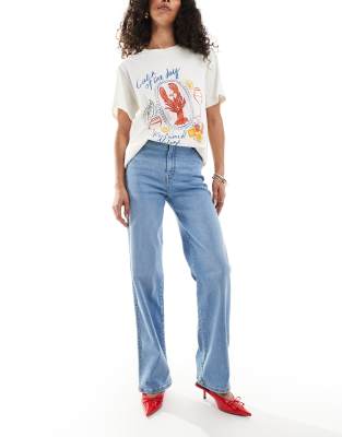 Dr Denim - Moxy - Jean droit - Bleu clair délavé