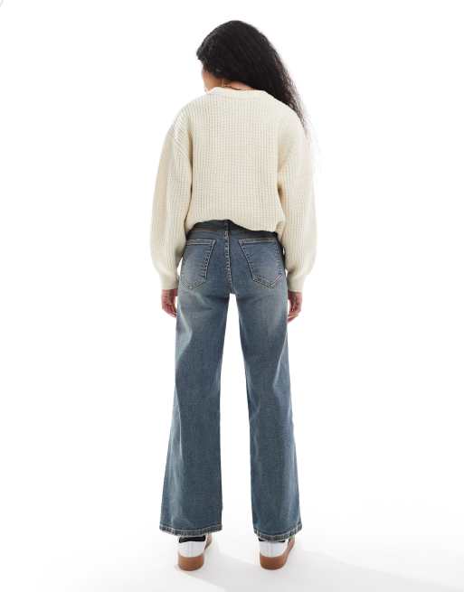 Dr. Denim - Moxy - Jeans dritti lavaggio cape sporco medio effetto invecchiato, 3 di 5