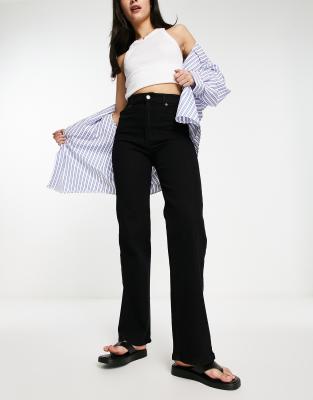 Dr. Denim - Moxy - Straight Jeans in Schwarz Schwarz XS L34
