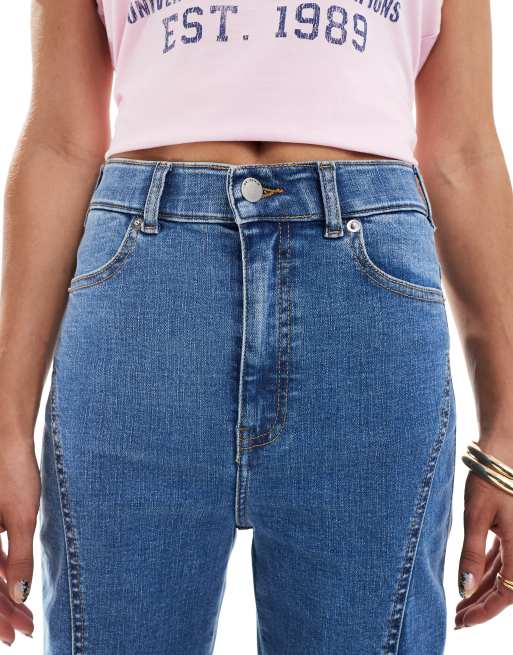 Dr Denim Moxy straight leg curve cut leg jeans in vale sky