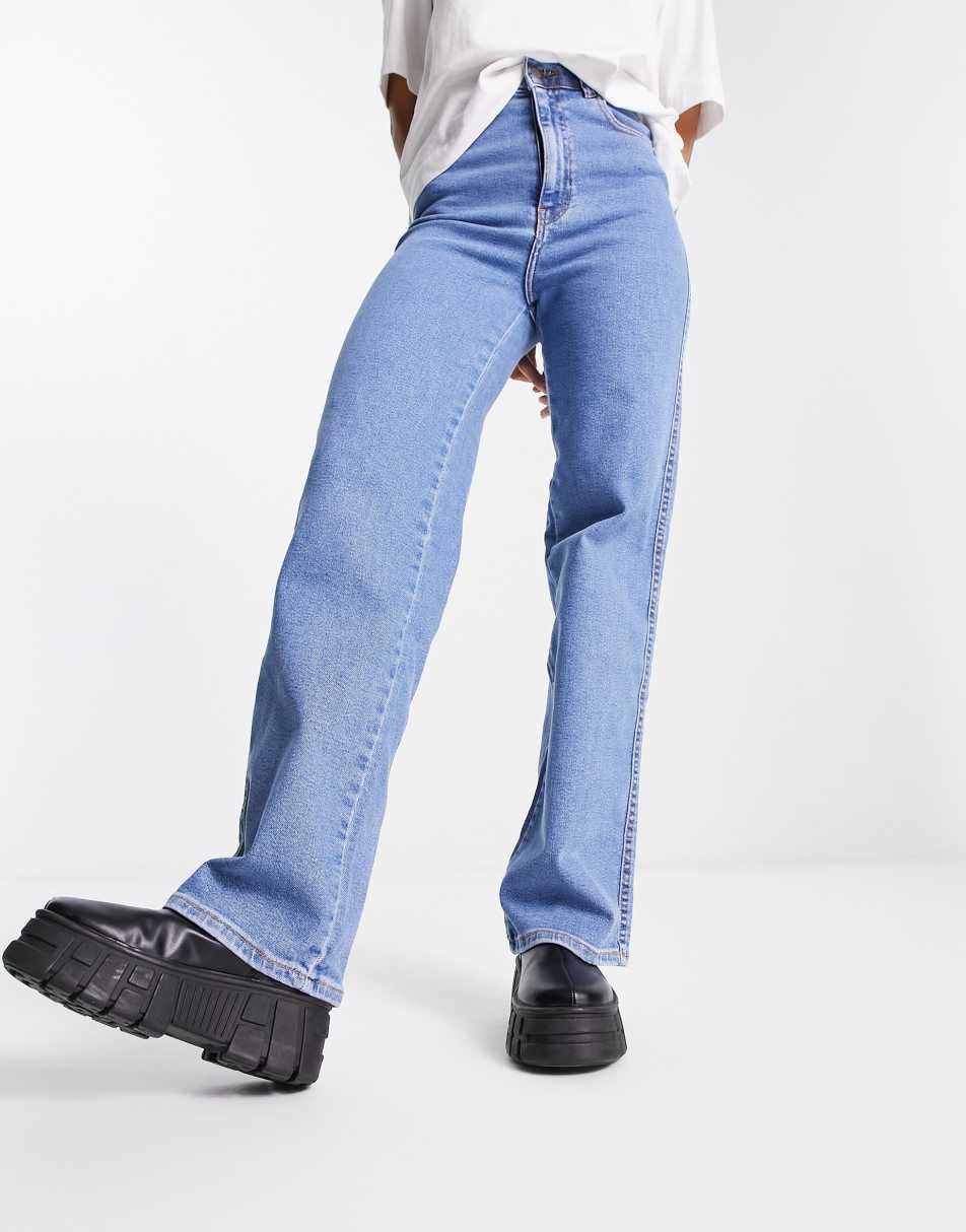 The Kript Y2K low rise slim fit burnout jeans