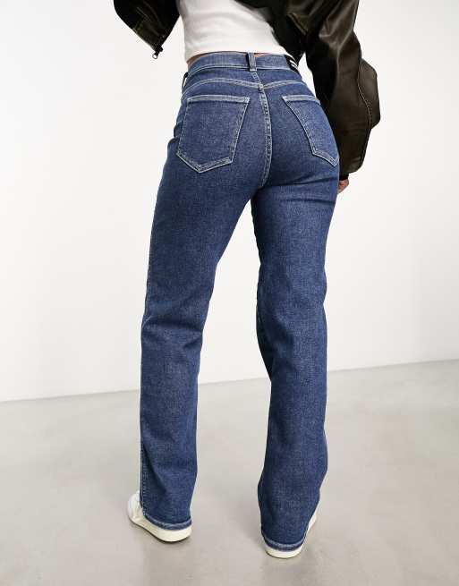 Dr Denim Moxy straight leg jeans in cape mid plain, 3 of 5