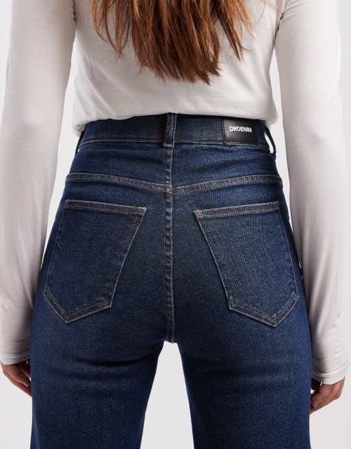 Dr Denim Moxy straight leg jeans in darkwash indigo, 4 of 5