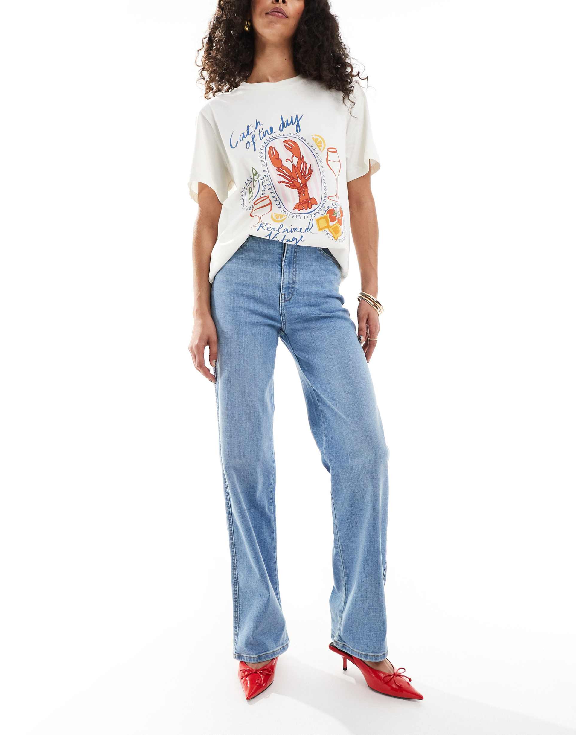 dr denim moxy straight leg jeans in light wash blue