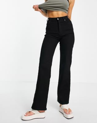 Dr Denim Dr Denim Moxy straight sky high jeans in black