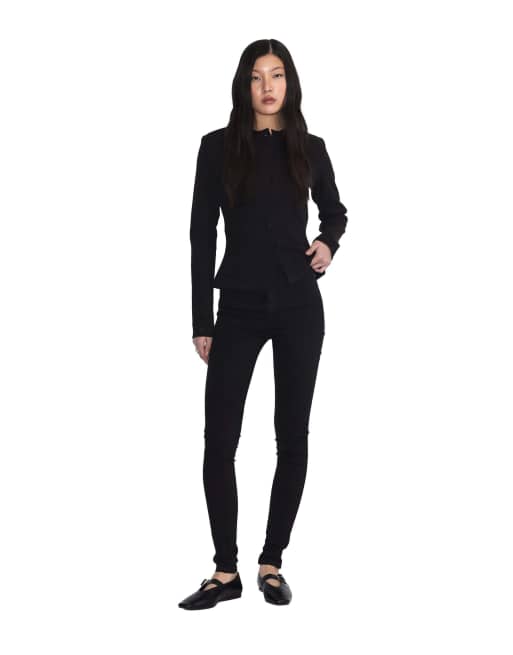 Dr Denim Moxy tall skinny jeans in black, 5 of 7