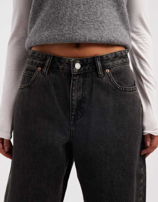 Dr. Denim – Nanci – Barrel-Leg-Jeans in verwaschenem Schwarz mit mittelhohem Bund, 5 von 5