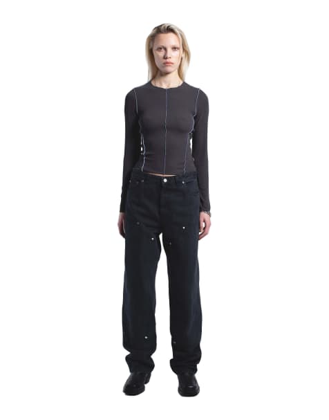 Dr Denim Nicola top in grey - view 1