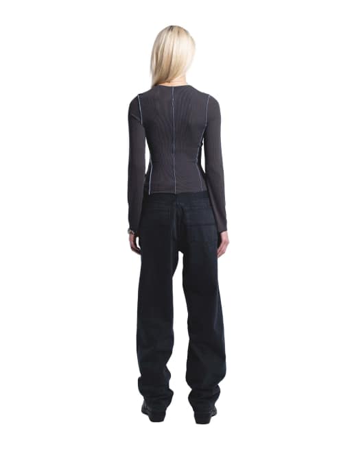 Dr Denim Nicola top in grey, 2 of 7