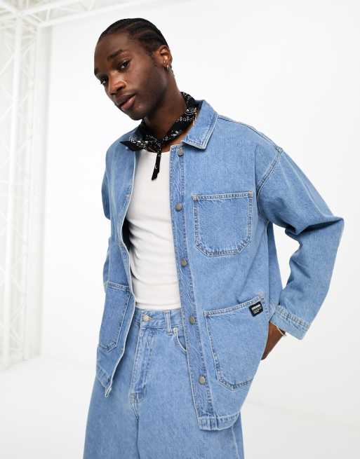 Retro denim hot sale jacket mens