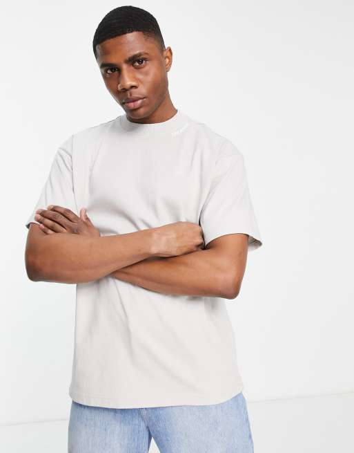 Dr Denim Nix T shirt a logo au cou Gris ASOS