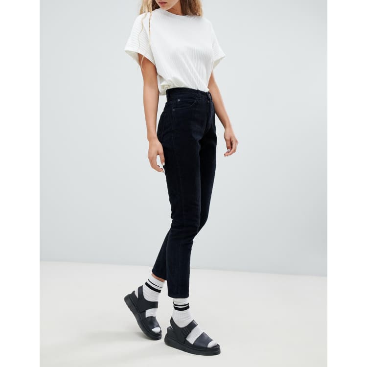 Dr Denim Nora high rise mom jean in corduroy