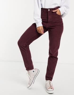 maroon mom jeans