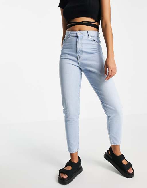 Dr Denim - Nora - mom-jeans i bleget blå vask | ASOS