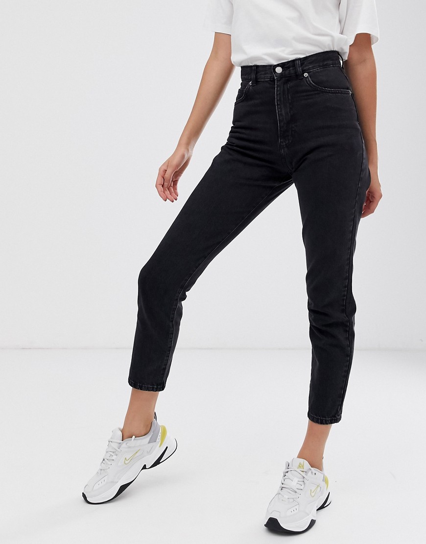 Dr Denim - Nora - Mom jeans met superhoge taille-Zwart