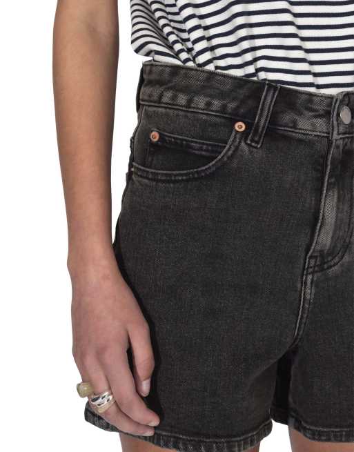 Dr Denim Nora shorts in black, 3 of 7