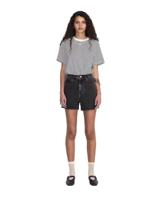 Dr Denim Nora shorts in black, 5 of 7