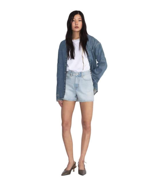 Dr Denim Nora shorts in light blue, 4 of 7