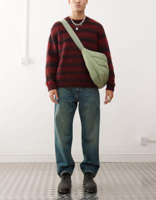 Dr Denim - Omar - Jean droit ample - Bleu moyen délavé à reflets verts