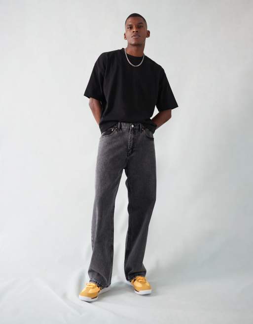 Dr. Denim - Omar - Jeans med lige, vide ben i marmorsort