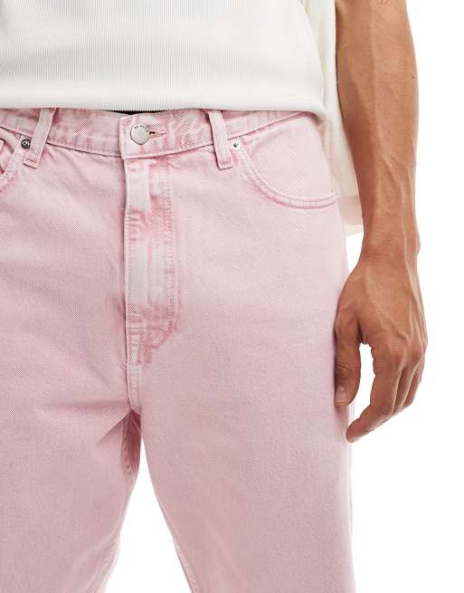Dr Denim – Omar – Szerokie jeansy z prostymi nogawkami w spranym różowym kolorze, 2 z 5