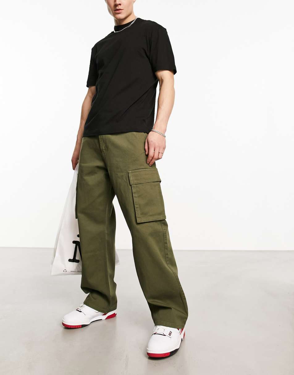 Obey division cargo pants in brown