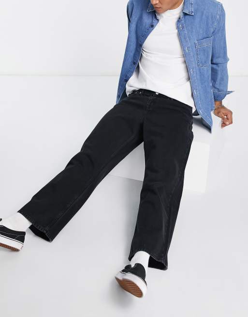 Dr Denim Omar wide leg jeans in black , 4 of 4
