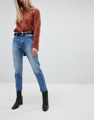 high rise mum jeans