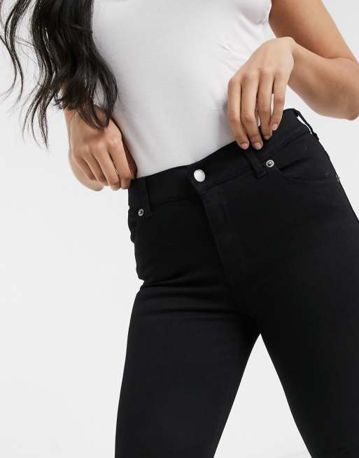 Dr Denim Petite – Lexy – Czarne bardzo obcisłe jeansy ze średnim stanem, 3 z 4