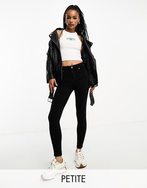 Dr Denim Petite - Lexy - Super skinny jeans met halfhoge taille in zwart - view 1