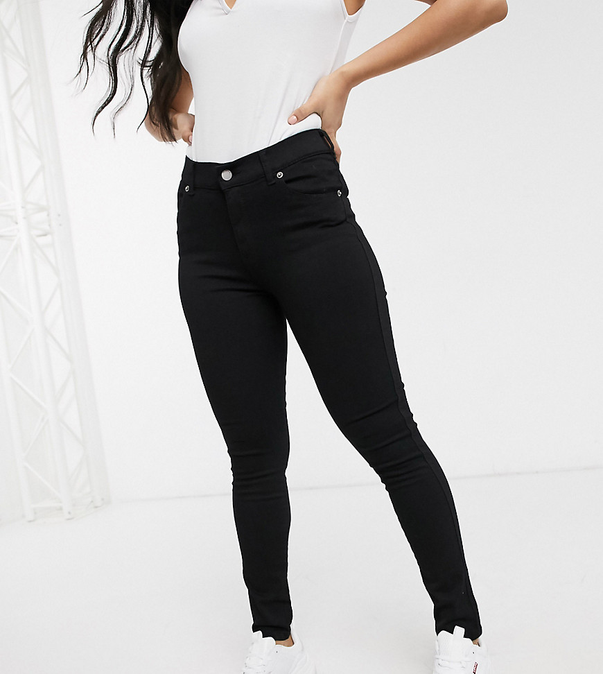 Dr Denim Petite – Lexy – Svarta superskinny jeans med medelhög midja, som en andra hud