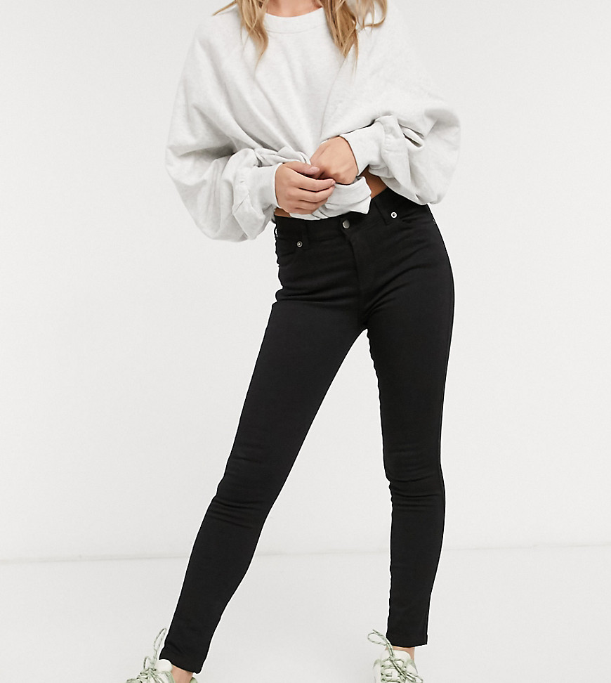 Dr Denim Petite – Lexy – Svarta superskinny jeans med medelhög midja