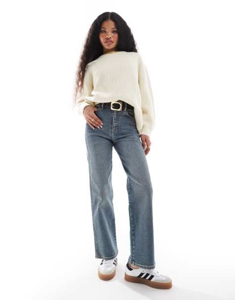 Dr. Denim Petite – Moxy – Gerade geschnittene Jeans in abgenutzter Cape-Mid-Dirt-Waschung - view 1