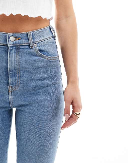 Dr Denim Petite Moxy high stretch high waist skinny jeans in cape light used, 4 of 5