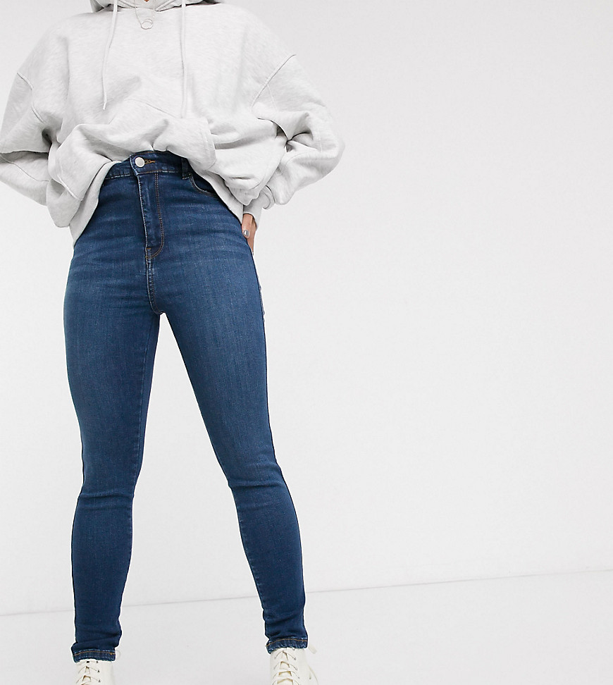 Dr Denim Petite – Moxy – Jeans med superhög midja-Blå