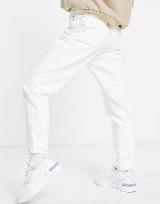 Dr Denim Petite Nora high rise mom jeans in ecru, 2 of 4