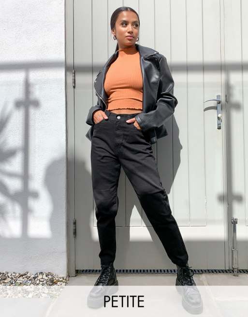 Dr Denim Petite - Nora - Mom jeans met hoge taille in zwart