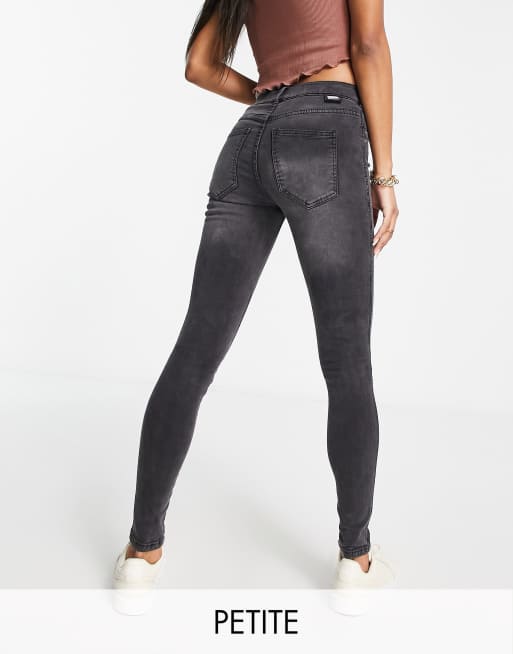 Dr Denim Petite – Plenty – Czarne jeansy o obcisłym kroju