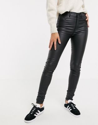 dr denim leather look jeans