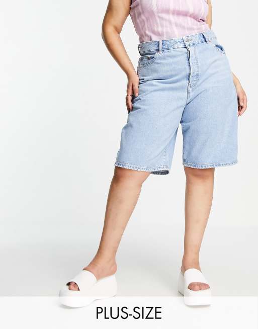 Dr Denim Plus Bella bermuda denim shorts in light wash