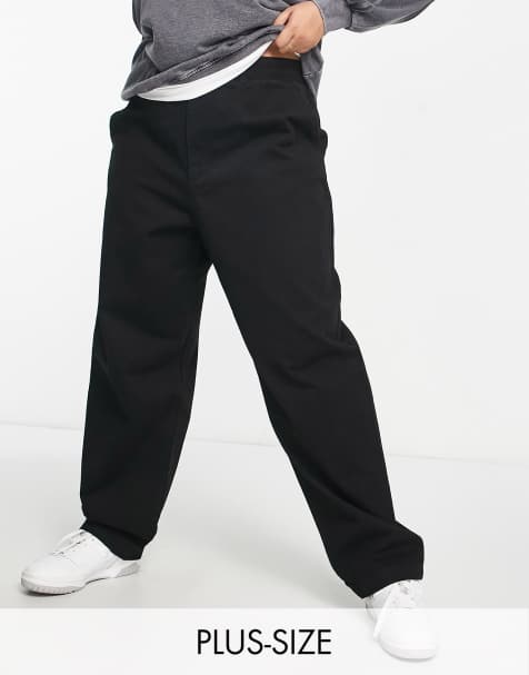 Dr Denim Plus Bella straight leg trousers in black 