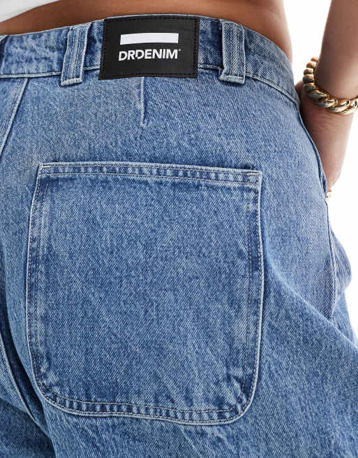 Dr. Denim Plus - Donna Multi Modular - Jeans dritti a vita alta comodi cargo lavaggio stream sky rétro, 2 di 5