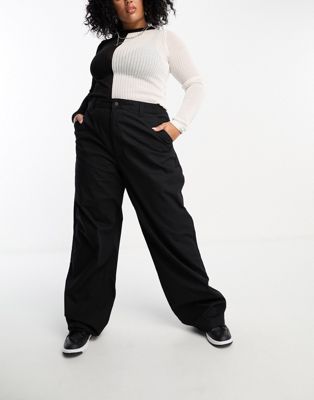 Dr Denim Plus Donna trousers in black - ASOS Price Checker
