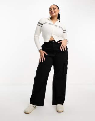 Echo utility wide leg pants in black