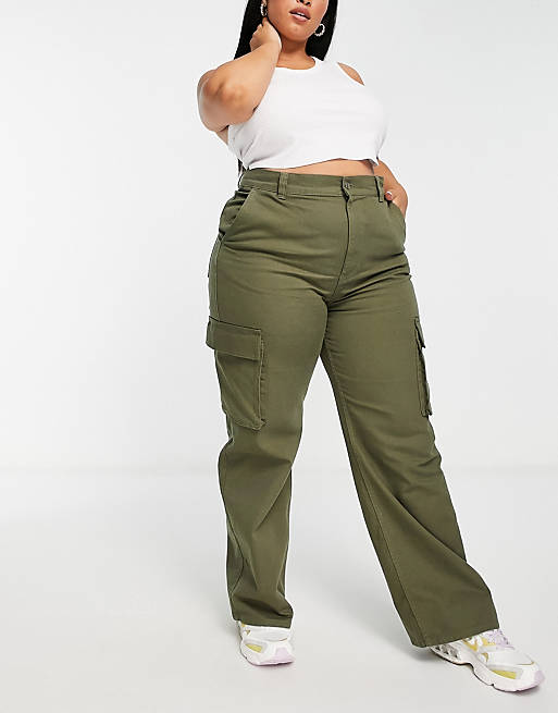 Plus Size Nylon Wide Leg Pocket Cargo Pants  Plus size cargo pants, Cargo  pants outfit plus size, Cargo pants outfit